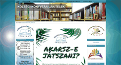 Desktop Screenshot of lakitelekikonyvtar.hu