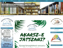 Tablet Screenshot of lakitelekikonyvtar.hu